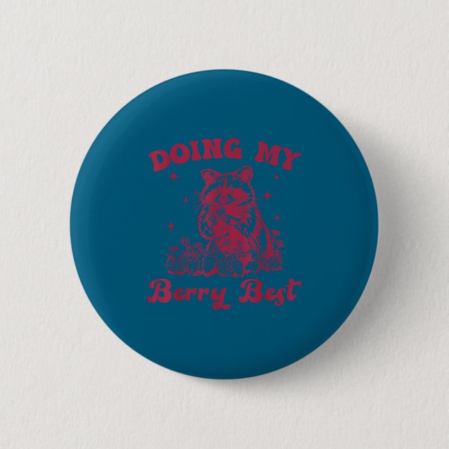 Strawberry Motivation Cute Berry Lover  Button (Vorderseite)
