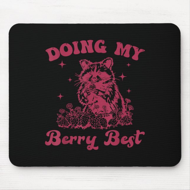 Strawberry Motivation Cute Berry Lover  Mousepad (Vorne)