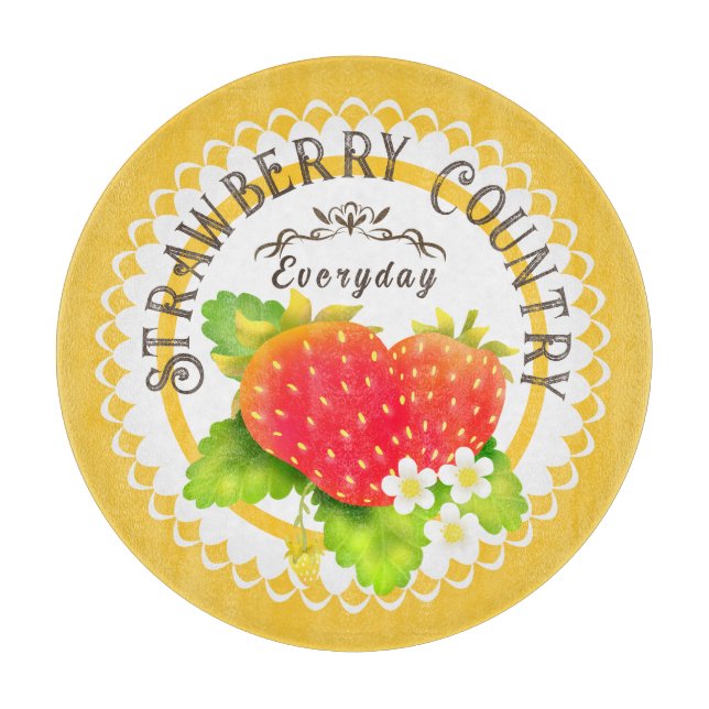 Strawberry Mustard Schneidebrett (Vorderseite)