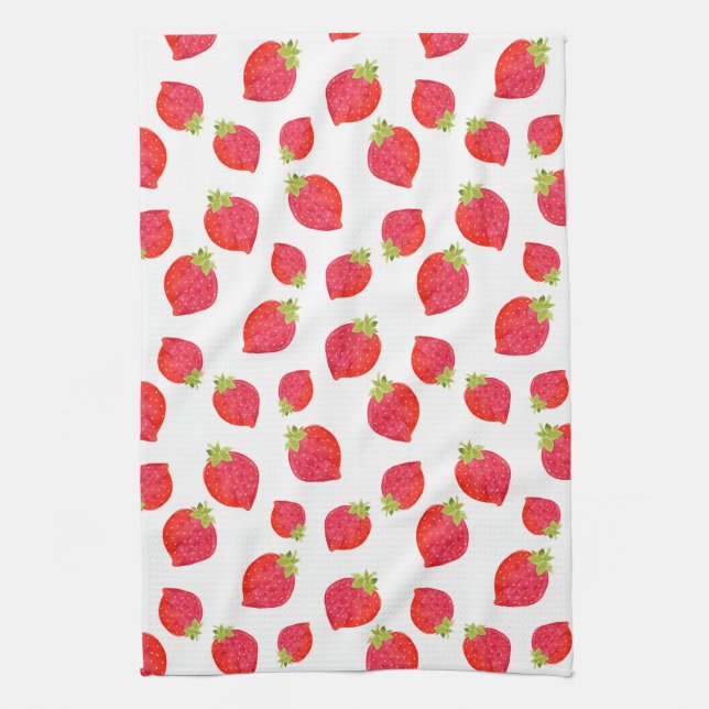 Strawberry-Muster Geschirrtuch (Vertikal)