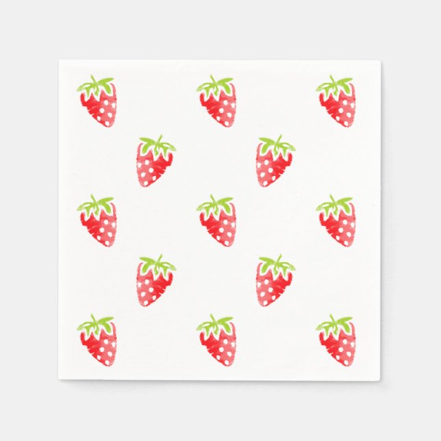 Strawberry-Muster Serviette (Vorderseite)