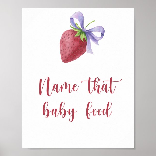 Strawberry - Name dieses Babynahrung Poster (Vorne)