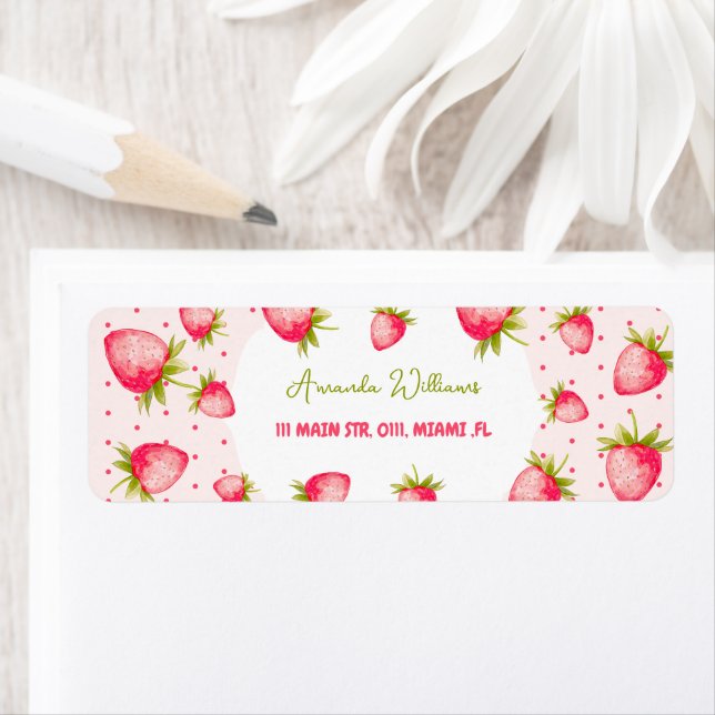 Strawberry Niedlich Summer Pink Green (Insitu)