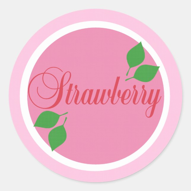 Strawberry Obstaufkleber Runder Aufkleber (Vorderseite)