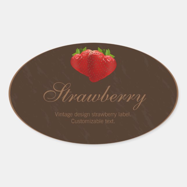 Strawberry Ovaler Aufkleber (Vorderseite)