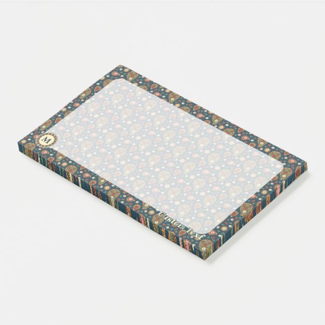 Strawberry Paisley Muster Post-it Notes Klebezettel (angewinkelt)