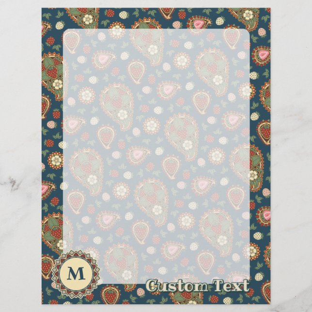 Strawberry Paisley Pattern Flyer (Vorne)