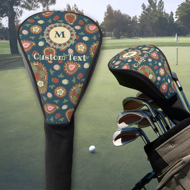 Strawberry Paisley Pattern Golf Head Cover Headcover (Von Creator hochgeladen)