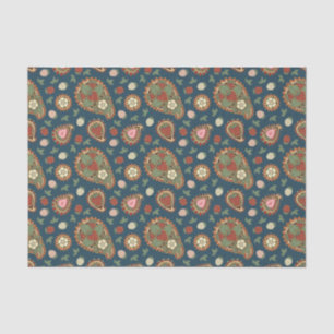 Strawberry Paisley Pattern Tissue Paper Seidenpapier