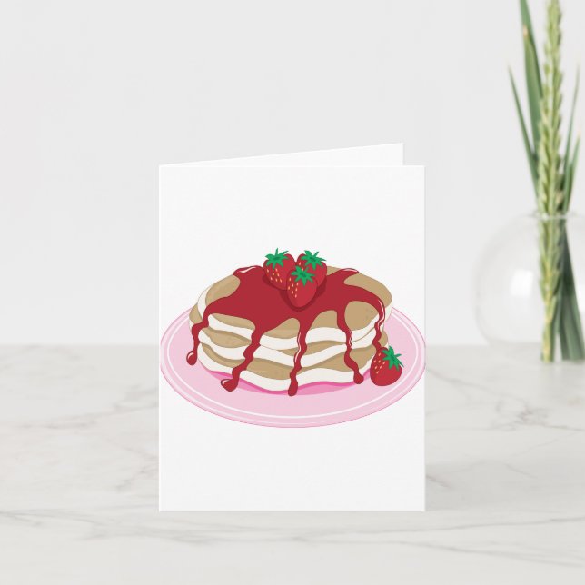 Strawberry Pancakes Mitteilungskarten (Vorderseite)