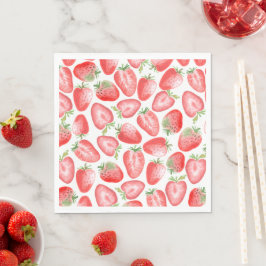 Strawberry Party Napkins | Strawberry Birthday Serviette