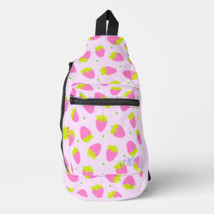 Strawberry Pastel Pink Crossbody Bag