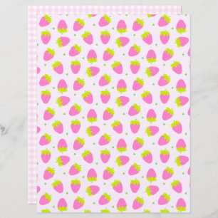 Strawberry Pastel Pink Gingham