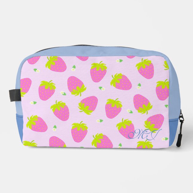 Strawberry Pastel Pink Waschbeutel (Vorderseite)