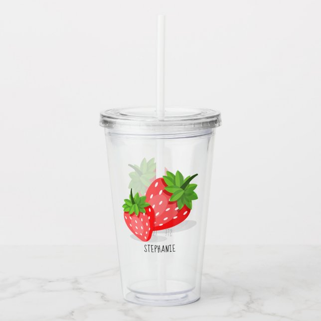 Strawberry Patch Acryltrinkbecher (Vorderseite)