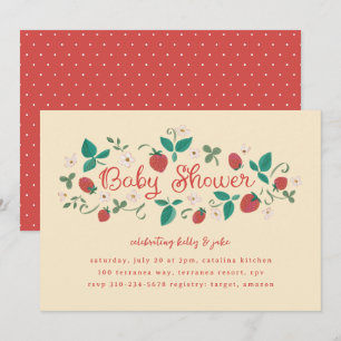 Strawberry Patch Baby Dusche Einladung