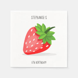 Strawberry Patch Napkins Serviette