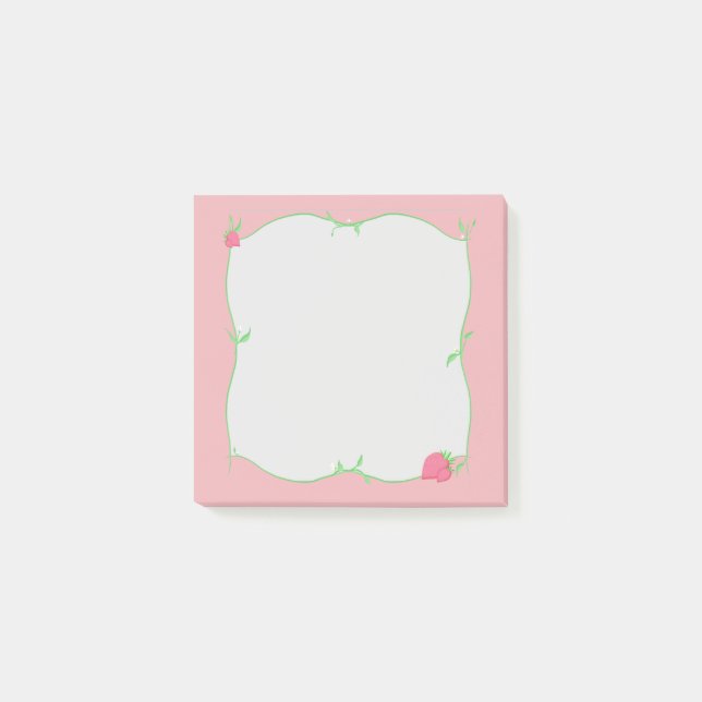 Strawberry Patch Post-it Klebezettel (Vorderseite)