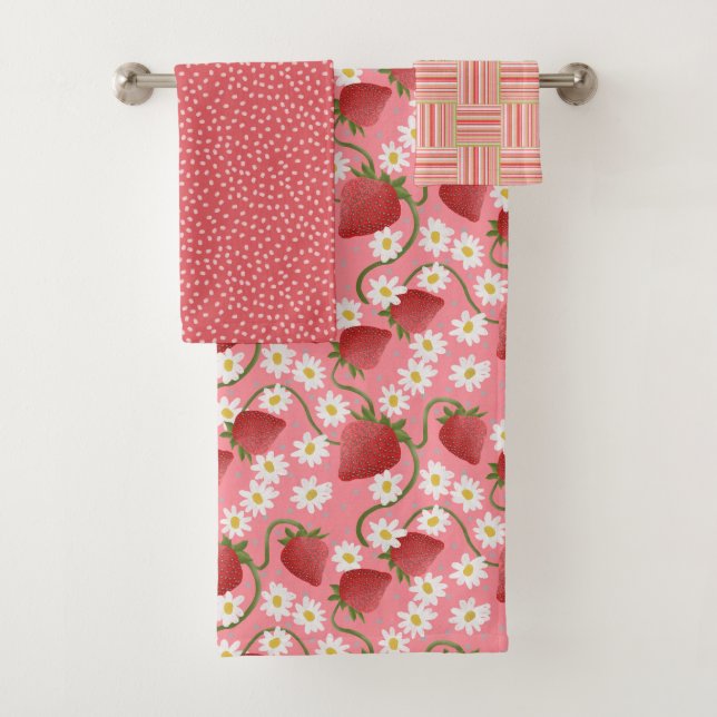 Strawberry Patch rosa Badetuch Set (Insitu)