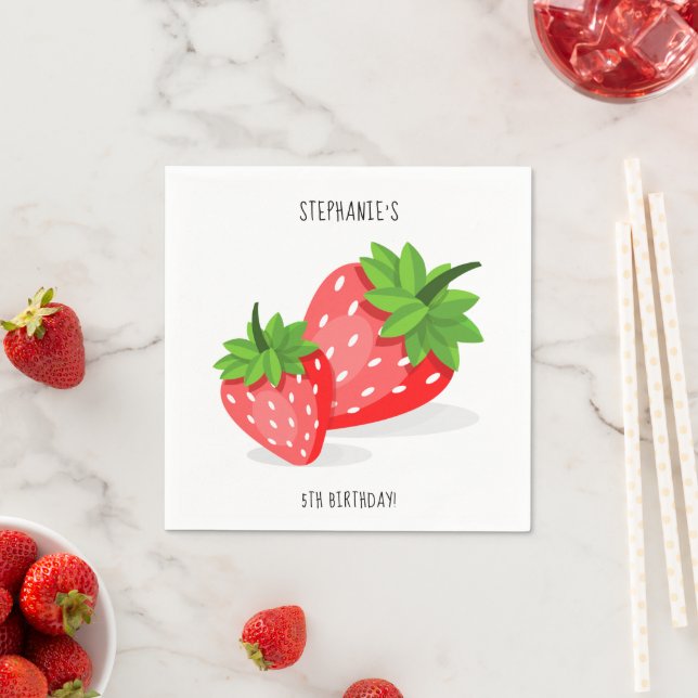 Strawberry Patch Serviette (Beispiel)