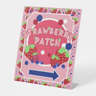 Strawberry Patch Sign Sockelschild