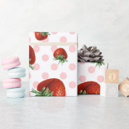 Strawberry Pattern Baby Shower Geschenkpapier
