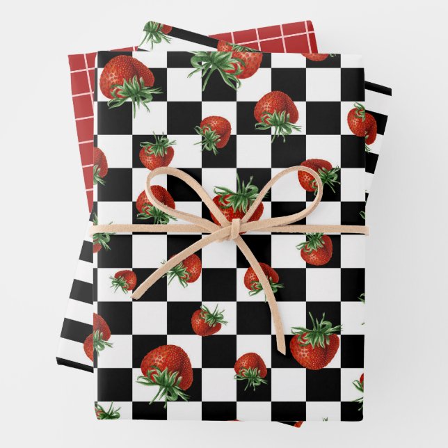 Strawberry Pattern Baby Shower  Geschenkpapier Set (Beispiel)