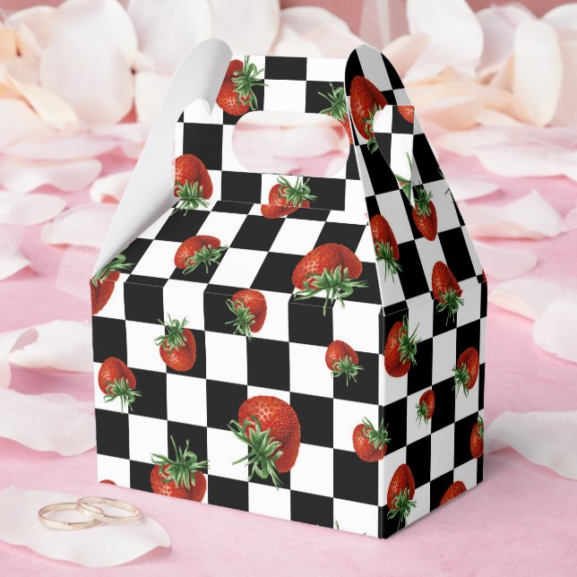 Strawberry Pattern Geschenkschachtel (Hochzeit)