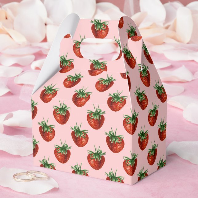 Strawberry Pattern Geschenkschachtel (Hochzeit)