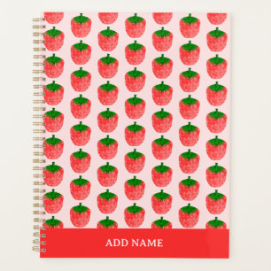 Strawberry Pattern Individuelle Name Planer