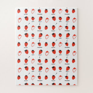 Strawberry Pattern Jigsaw Puzzle – Cute Kids Puzzl