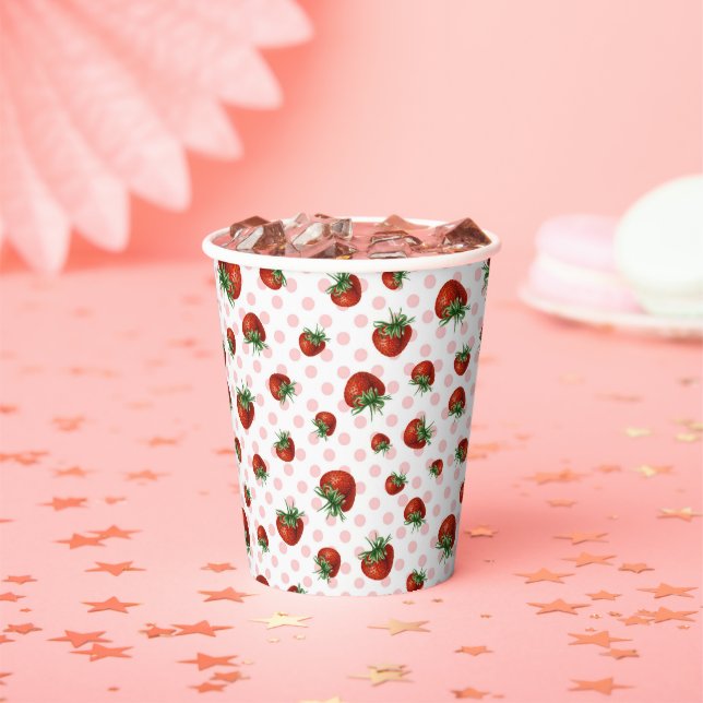 Strawberry Pattern Pappbecher (Insitu)