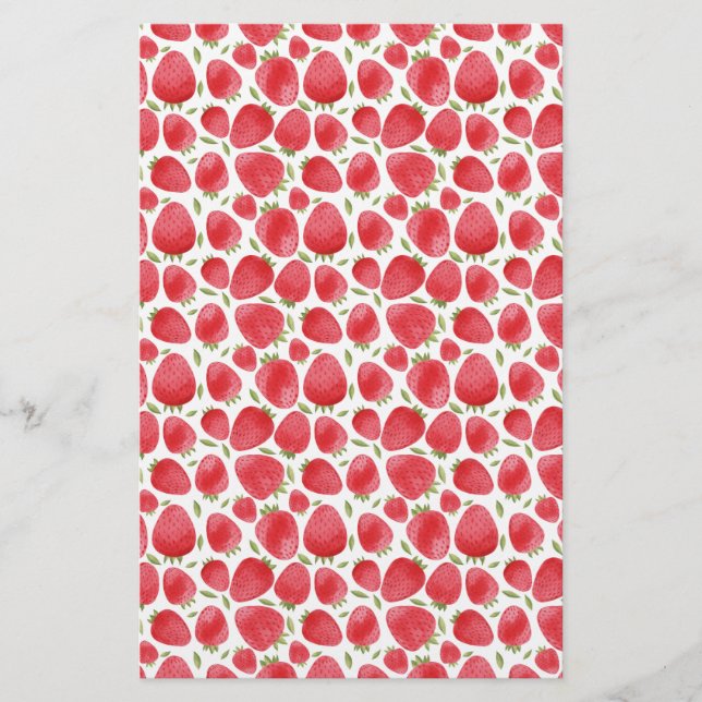 Strawberry Pattern Soap Packaging | Leinenpapier (Vorderseite)