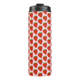 Strawberry Patterns Thermal Tumbler Thermosbecher
