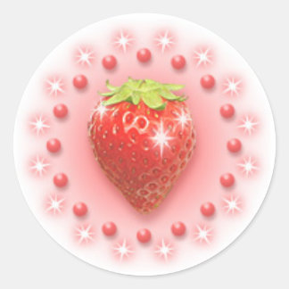 Strawberry Pearl Aufkleber Rosa Rot