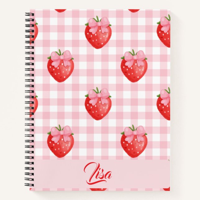 Strawberry Personalized Journal Notizbuch (Vorderseite)