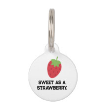 Strawberry Pet Tag | Cute Fruit-Themed Collar