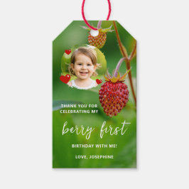 Strawberry Photo Berry First Birthday Thank You Geschenkanhänger