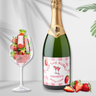 Strawberry Picnic Pop Das bubbly Bride-be-Party