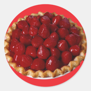 Strawberry Pie Runder Aufkleber