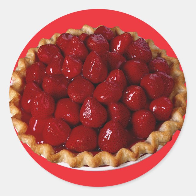 Strawberry Pie Runder Aufkleber (Vorderseite)