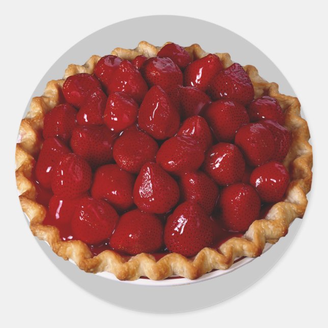 Strawberry Pie Runder Aufkleber (Vorderseite)