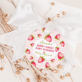 Strawberry Pink Baby Dusche Vielen Dank Geschenkanhänger