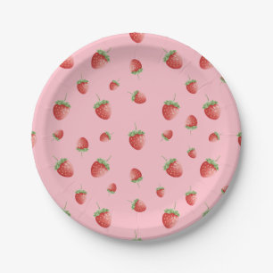 Strawberry Pink Geburtstag Pappteller