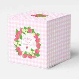 Strawberry Pink Gingham Geschenkschachtel