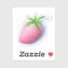 Strawberry Pink Sticker Cottagecore Girly Feminine