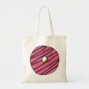 Strawberry Pink Zebra Streifen Donut Doughnut Tasc Tragetasche