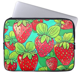 Strawberry Pop Art Pattern Laptopschutzhülle
