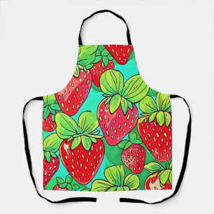 Strawberry Pop Art Pattern Schürze