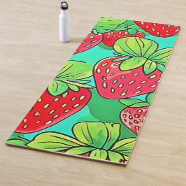 Strawberry Pop Art Pattern Yogamatte